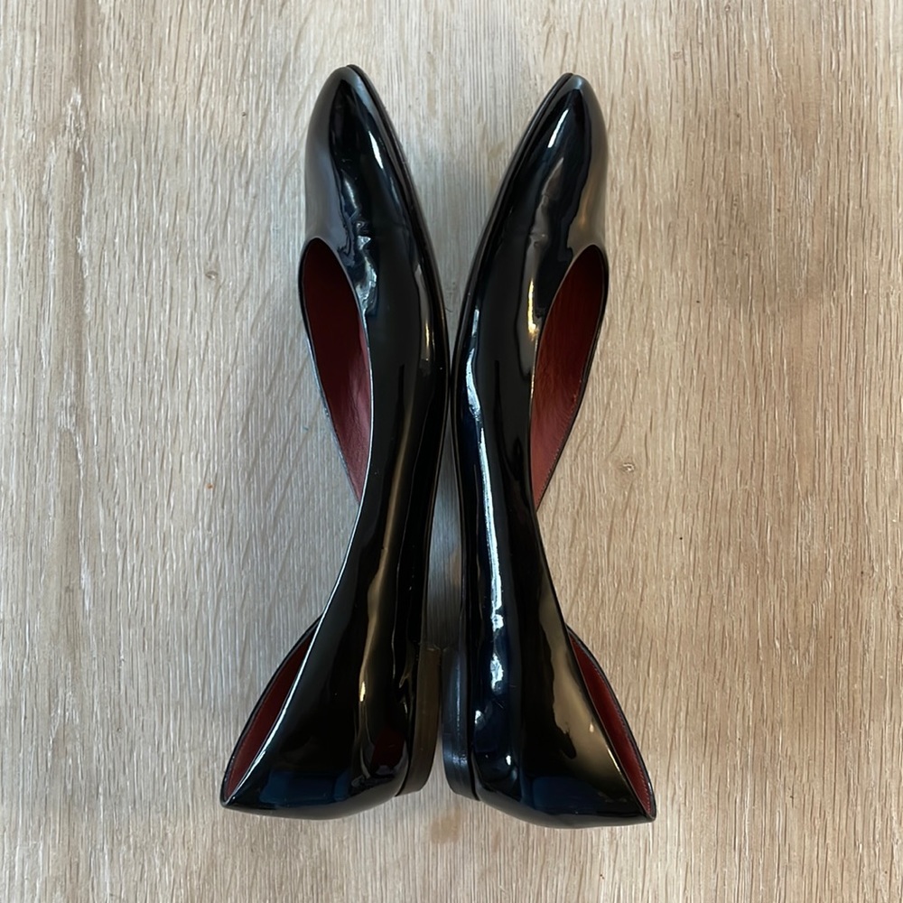 Bottega Veneta Black Patent D’Orsay Flats - 38.5 - Picture 6 of 8